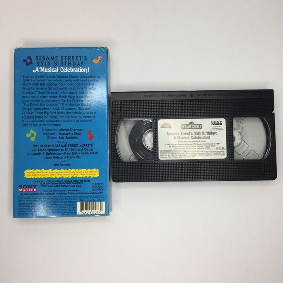 Vtg Set 4 VHS Tapes Sesame Street Favorite Songs Guessing Game 25 Years Count - Picture 8 of 11